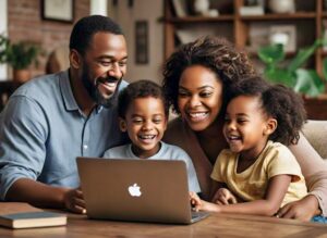 (Featured Image Suggestion: A happy family sitting with a laptop, symbolizing access to educational opportunities.)